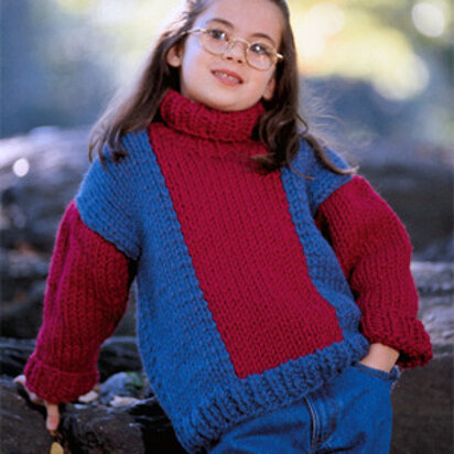 Child's Sweater in Lion Brand Wool-Ease Thick & Quick - 1306AD