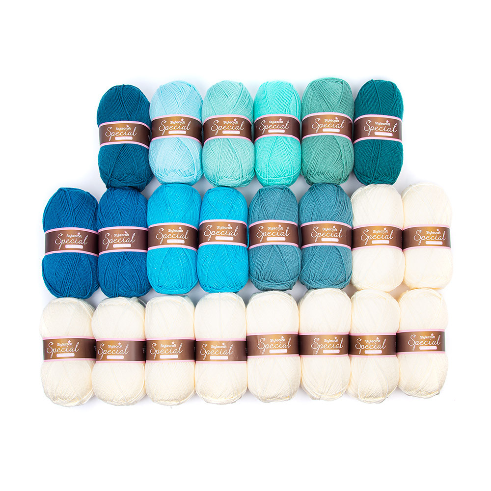 Queen Blanket Large Size by Tinna Thorvaldar - Stylecraft Special DK 22 Ball Colour Pack - view 5