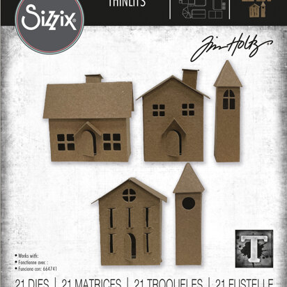 Sizzix Thinlits Die Set 21PK - Paper Village #2