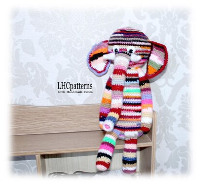 Scrap Yarn Elephant Crochet Pattern