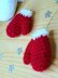 Mini Christmas mittens tree ornament
