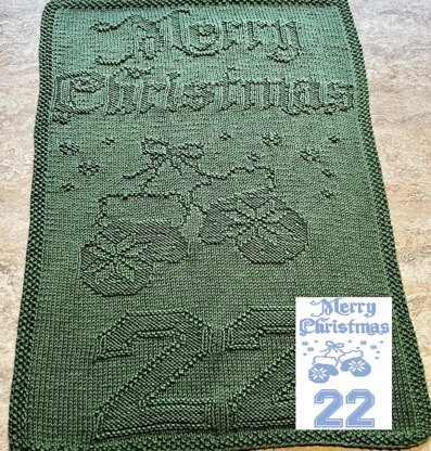 Nr. 689 22. Mittens Merry Christmas guest towel