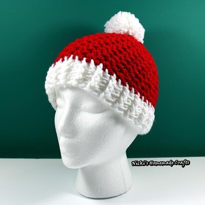 Santa hat with pom-pom