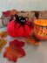 Spider Pumpkin straight needles easy knitting pattern autumn halloween home decor