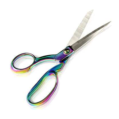Hemline Scissors: Dressmakers Shears: 21cm/8.25in: Rainbow