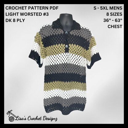 Granny Stitch Mens Polo Shirt