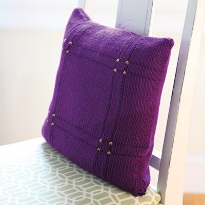 585 Viola Plaid Pillow - Knitting Pattern for Home in Valley Yarns Southwick