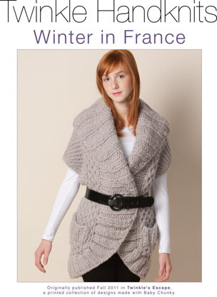 Winter in France Vest in Classic Elite Yarns Twinkle Baby Chunky - Downloadable PDF