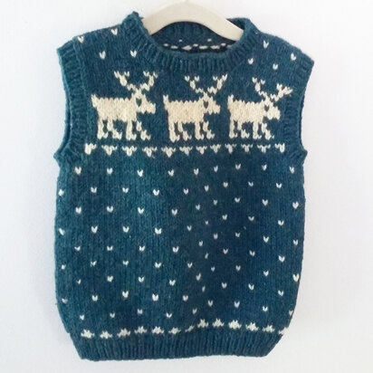 Yankee Knitter Designs 3 Child's Sheep & Reindeer Vests PDF