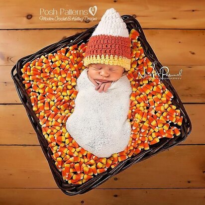 Candy Corn Baby Hat Crochet Pattern PDF 169
