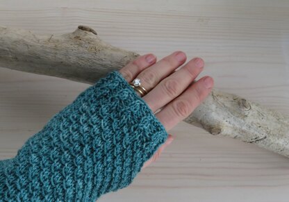 Teal mermaid gloves