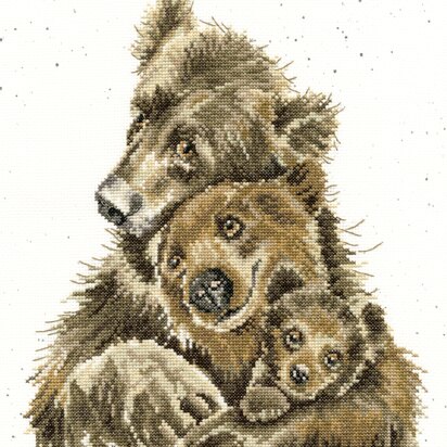 Bothy Threads Bear Hugs by Hannah Dale Cross Stitch Kit - 26 x 29cm