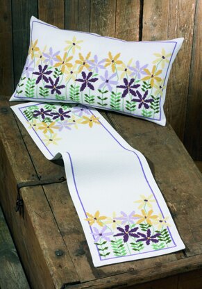 Permin Spring Flower Cushion Cross Stitch Kit