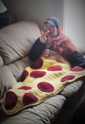 Pizza By the Slice Blanket Crochet pattern by Raechel Mayfield