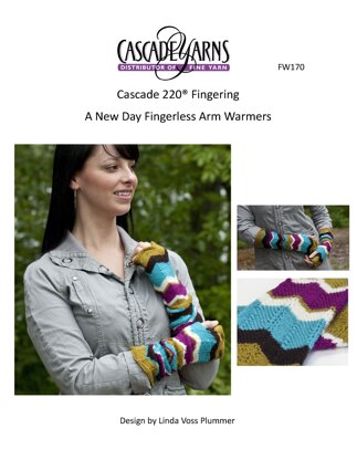 A New Day Fingerless Arm Warmers in Cascade 220® Fingering - FW170 - Downloadable PDF