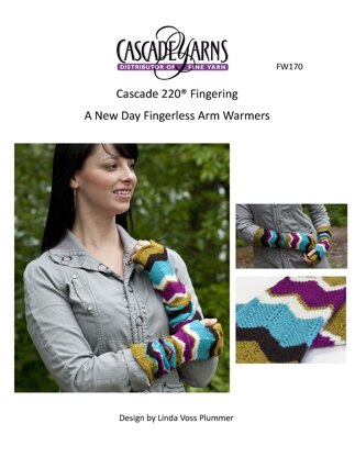 Cascade Yarns FW170 220 Fingering A New Day Fingerless Arm Warmers (Free)