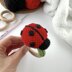Ladybug crochet baby rattle toy pattern Amigurumi teething ring