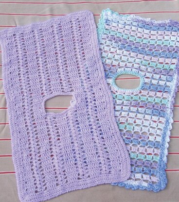 Two Infant Car Seat Blankets