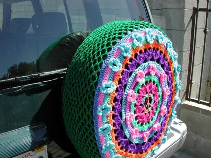 Briar Rose Crochet Spare Tire Cover 