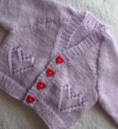 Hearts and Sparkle Baby cardigan