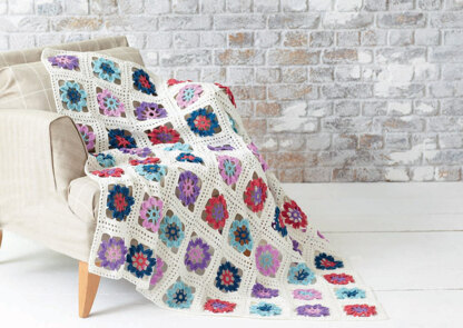 Crocheted Afghan Blankets in Hayfield DK with Wool - 7257 - Downloadable PDF