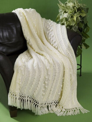 Aran Afghan in Caron Simply Soft - Downloadable PDF