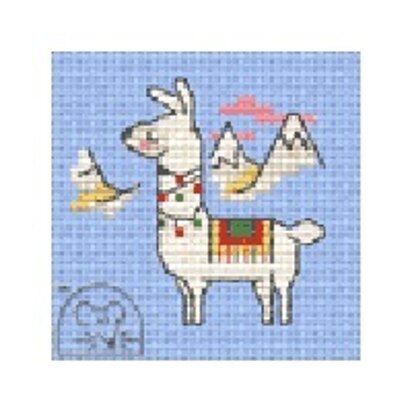 Mouseloft Stitchlets - Decorated Llama Cross Stitch Kit - 64mm