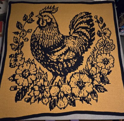 Floral Flock Chicken Mosaic Blanket