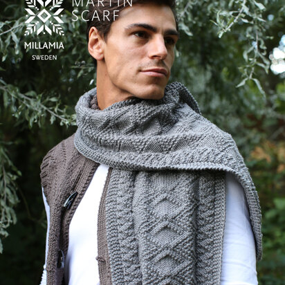 Martin Scarf - Knitting Pattern in MillaMia Naturally Soft Aran