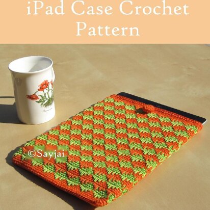 Orange & Green iPad Case Crochet Pattern (PDF)