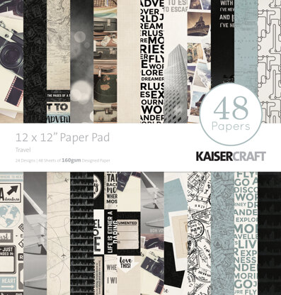 Kaisercraft Paper Pad 12"X12" 48/Pkg - Travel