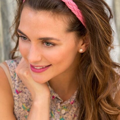 Wide Braid Headband in Red Heart Super Saver Economy Solids - LW4372