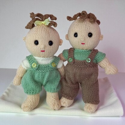 Dungarees set Betsy and Ben dolls