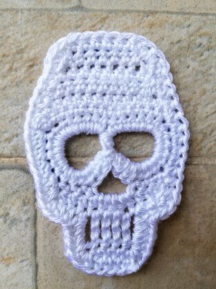 Crochet Halloween skull applique