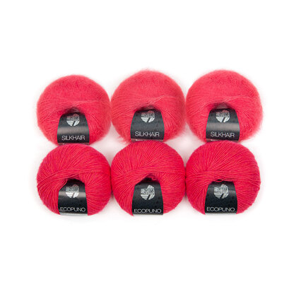 Lana Grossa Ecopuno & Silkhair 16 Shaw 6 Ball Project Pack