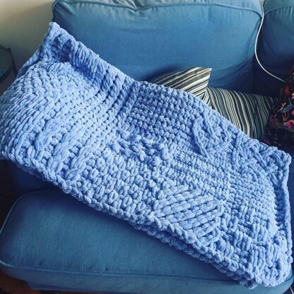 Sampler Style Baby Throw Blanket