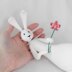 Ceramic hare with flower