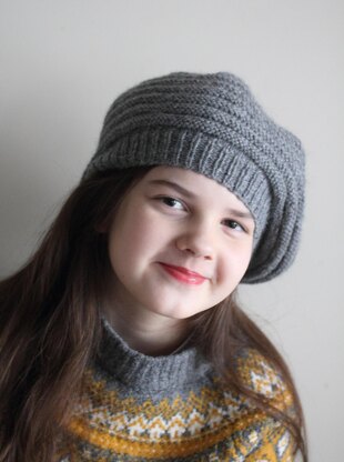 Ava Beret for Worsted yarn