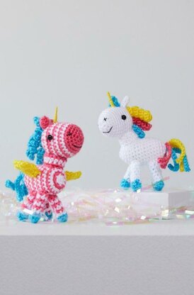 Sparkle & Shimmer Crochet Unicorn in Red Heart Amigurumi - LM6288 - Downloadable PDF
