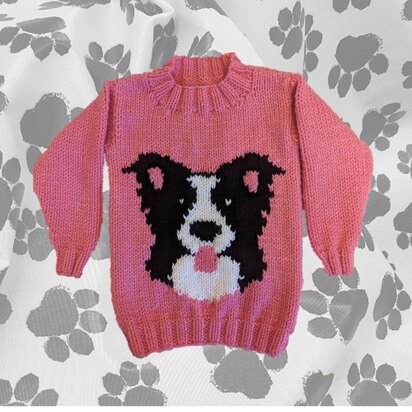 Collie Dog Chunky Sweater