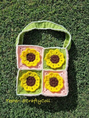 3D Sunflower Tote Bag