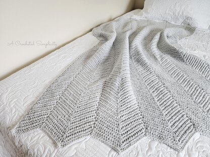 Herringbone Single Crochet Ripple Blanket