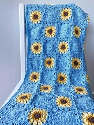 Here comes the sunflowers blanket