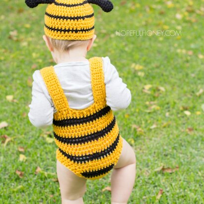 Bumble Bee Baby Hat & Playsuit Set