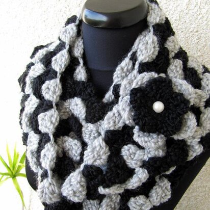 Grey & Black Infinity Scarf