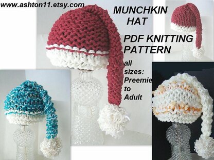 Flat Knit Munchkin Hat | Knitting Pattern 222