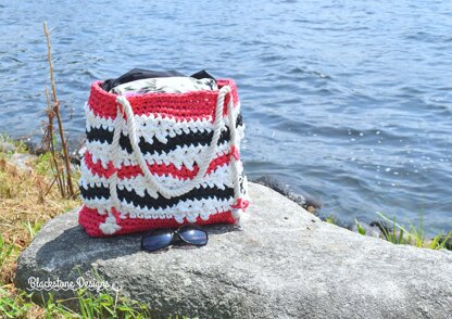 Double Waves Beach Bag