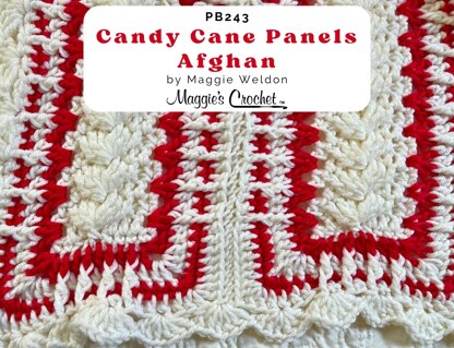 Candy Cane Panels Afghan Crochet Pattern