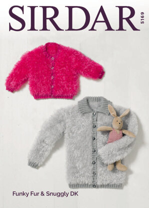 Cardigans in Sirdar Funky Fur & Snuggly DK - 5169 - Downloadable PDF
