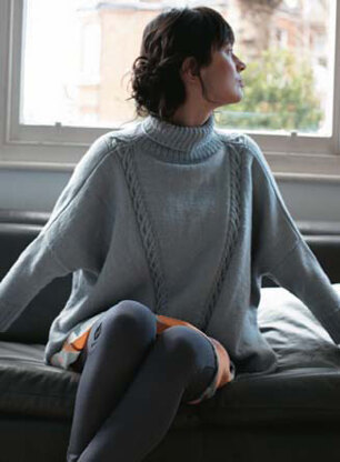 "Sasha Pullover" - Pullover Knitting Pattern For Women in Debbie Bliss Cashmerino DK - CMC01